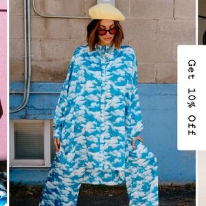 Dressed in LALA Blue Cloud Jumpsuit